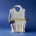 MAISON MARGIELA Knit Vest Dress Sz L Cream‎ Sleeveless Belted backless designer Size L Photo 6