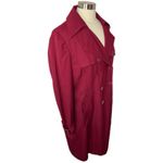 Spiegel VINTAGE Women's Burgundy Double Breasted Trench Coat, Size 16 Photo 2