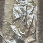 Wild Fable High Rise Flare Casual Metallic Silver Photo 8
