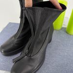 Ecco Black Leather Shape Sculpted Platform Chunky Heel Boot 9.5 Edgy Goth Moto Photo 10