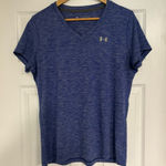 Under Armour  Blue V Neck Heat Gear Shirt Size‎ Large Photo 0