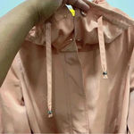 St. John Cowl Neck Zip Front Jacket Lightweight Coral Rose Women's Medium Photo 7
