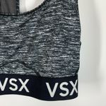 Victoria's Secret Women's VSX Heathered Racerback Sports Bra Gray Black Medium Photo 2