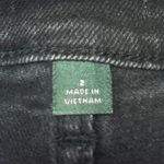 Women's Black High Rise Distressed Straight Wide Leg Crop Denim Jeans Pants Sz 2 Photo 3