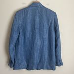 ZARA NWT  Blue Shimmer Metallic Blazer Size Small Photo 6