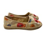 Floral Boho Floral Jute Womens Embroidered Espadrille Flats Tan Size 9 Photo 1