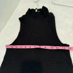 Who What Wear W By Who Wear What When Where Shirt Blouse Black Ruched Turtleneck Textured S Photo 4