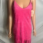 Gianni Bini  Pink Mini Suede Country Concert
Fringe Dress Size Small Photo 0