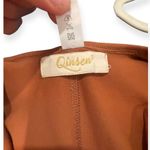 NEW SEXY Flare Bodycon Jumpsuit Cognac Spaghetti Strap Scoop Neck size 12/L Brown Size L Photo 5