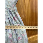 Laura Ashley Vintage  Dainty Feminine Cotton Floral Open Back Midi Dress Size 6 Photo 6