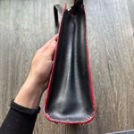 Elegant Black and Red work satchel Bag with orange interior Photo 4
