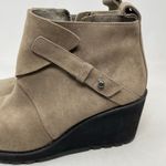 Eileen Fisher Tinker Suede Strap Wedge Ankle Bootie Boots Taupe Beige womens 10 Photo 6