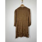 Claudie Pierlot Ruffled Wrap Mini Dress Size 42 US Medium Brown Floral Photo 5