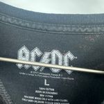 AC/DC ACDC Bleach Splatter Short Sleeve Shirt Size Large Distressed Worn Grunge Boho Photo 3