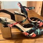 Fergalicious Black and Pink Heels with Chunky Block Heel size 8 tropical Photo 1