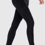 Heathyoga Maroon Pocket Leggings Red Photo 1