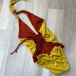 We Are HAH (nwot) Reversible Scrunch Halter Strappy One Piece Swimsuit (small) Photo 2
