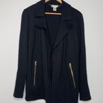Carmen Marc Valvo  Black Jersey Blazer Size Small Photo 5