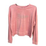 Juicy Couture  women's L pink rhinestone velvet fleece long sleeve pullover top Photo 0