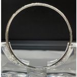 Sterling Silver Dimple Hammered Band Bangle Bracelet Photo 2