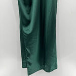 Lulus ‎ Down To Dance Emerald Green Satin Gathered Tulip Midi Dress Size XL Photo 4