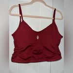 Free People Movement NWOT Free People Good Karma Ruched Crop Tank - Sour Cherry Photo 5
