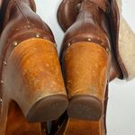 UGG  Australia Brown Lynnea 1958 Shearling Clog Boots Wood Heel S-390 Sz 7 Photo 9