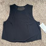 Lululemon Sculpt Cropped Tank Top Black size 14 New Photo 3