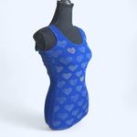 EXPRESS Vintage 2000s royal blue  tank top hearts Size Small Photo 5