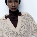 ZARA knit pointelle sweater midi dress NEW Photo 2