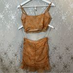 Blue Blush Orange Floral Ruffle Skirt Set Photo 10