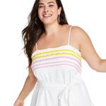 Lisa Marie Fernandez X Target Dress Ric Rac Sleeveless Mini White Yellow Pink S Photo 6