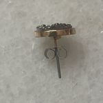 Loft Stud Earrings black gold circle metallic jewelry Photo 4