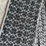 Coach Black & Charcoal Mini Signature Muffler Scarf W1544 7-3/4” x 48” Photo 1