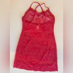 Victoria's Secret VICTORIA’S SECRET Hot Pink Magenta Lace Slip Nighty Dress‎ Negligee Medium NWOT Photo 3