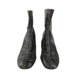 ZARA  Women's Brown Snakeskin Leather Block Heel Zippper Ankle Boots 39 US 8.5 Photo 1