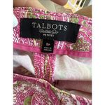 Talbots Women's Capri Pants Paisley Cotton Candy Palm Desert Size 8p Side Zip Photo 5