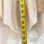 Vintage Shirt Womens Size Small Tan Lace Crochet Tunic Boho Indie Hairpin V neck Photo 8