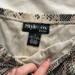 Y2K Stretchy Black grey snake print slip skirt Size small Tan Photo 1