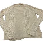 Theory Sweater Womens Large Cream Cable Knit Innis Aria Wool Photo 2