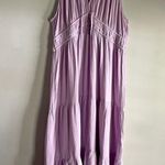 Old Navy NEW  purple lavender fit & flare crinkle gauze maxi dress Photo 2