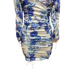 For Love & Lemons Hyacinth Drawstring‎ Ruched Mini Dress Blue White Size XS Photo 3