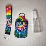 Keychain 4 Sanitzer: Tie Dye Neoprene Keychain, Holder & Spray Bottle Gift Set Photo 0