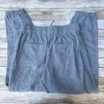 Athleta Athlet Cabo Linen Pants Sz 10 Light Blue Chambray Pull On Jogger Lightweight Photo 3