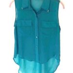 Anthropologie 🆕 Love Tree high low button down ta… Photo 0