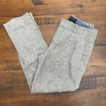 Banana Republic Avery Linen Blend Pants Womens 0P Ankle Career Casual Olive Photo 0