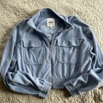 Aerie  groove on velour corduroy cropped zip up jacket size medium Photo 1