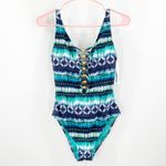 Bleu Rod Beattie  Swimsuit Size 4 Sun Sea And Sand Lattice Front One Piece NWT Photo 1