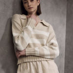 Quince  100% Organic Cropped Cotton Polo Sweater Photo 0