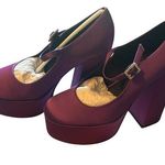 Lisa + Vicky Vault V Dark Purple Satin Platform Size 7.5 Photo 0